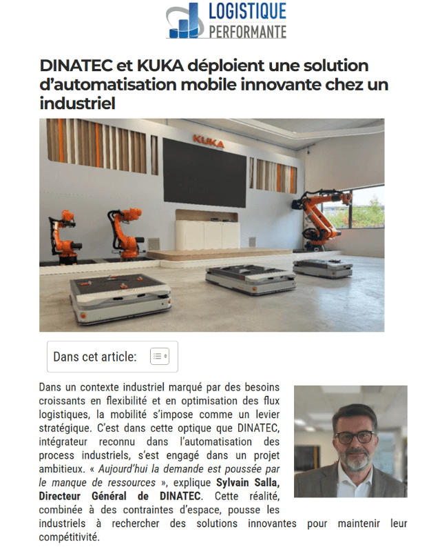 article de presse logistique performante